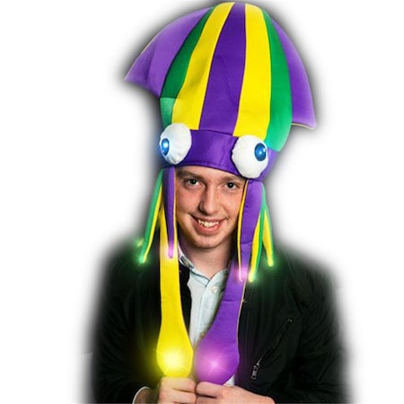 Endless Games Light Up Flashing Mardi Gras Squid Hat EN3330980